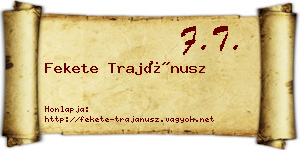 Fekete Trajánusz névjegykártya