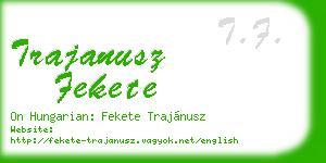 trajanusz fekete business card